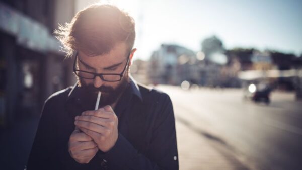man smoking - urological health